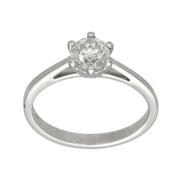 Platinum Diamond Enagagement Ring - Size J½ - 0.70ct