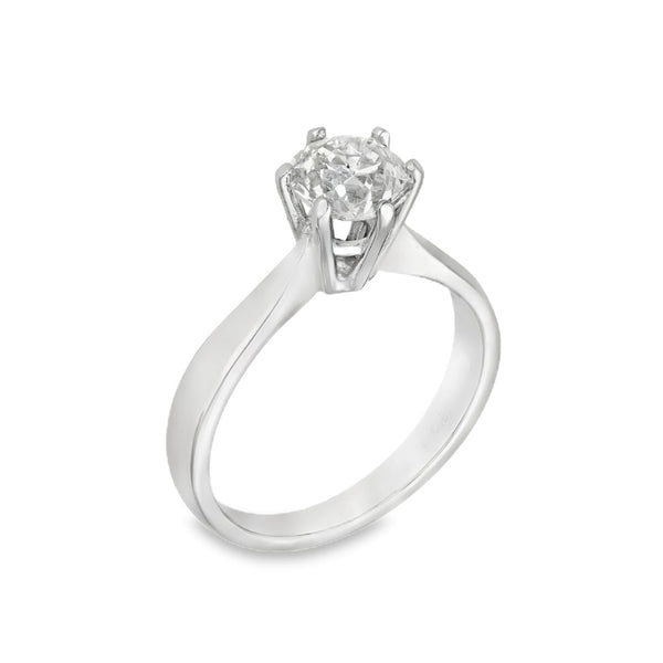 Platinum Diamond Engagement Ring - Size N - 1.51ct
