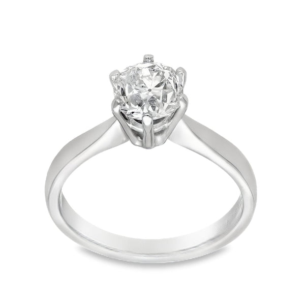 Platinum Diamond Engagement Ring - Size N - 1.51ct