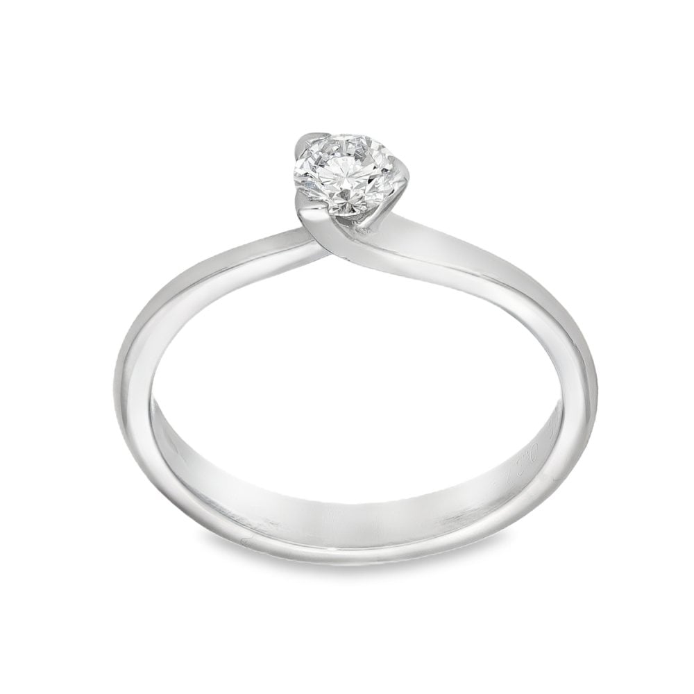 Platinum Diamond Engagement Ring - Size L½ - 0.27ct