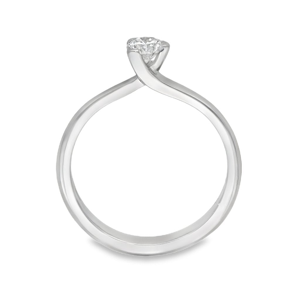 Platinum Diamond Engagement Ring - Size L½ - 0.27ct