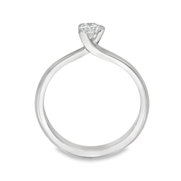 Platinum Diamond Engagement Ring - Size L½ - 0.27ct