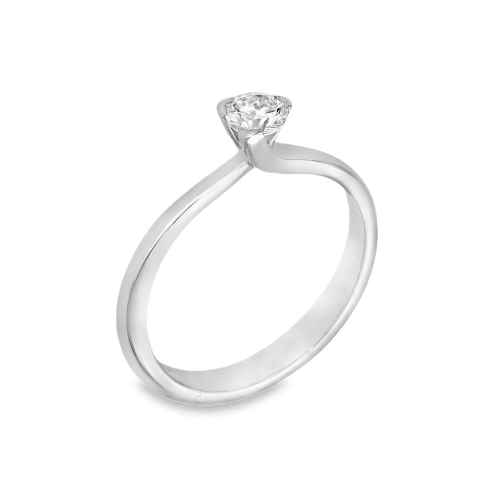 Platinum Diamond Engagement Ring - Size L½ - 0.27ct