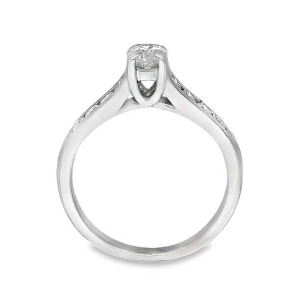 Platinum Diamond Engagement Ring - Size K - 0.67ct