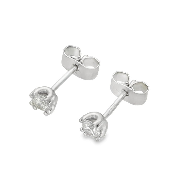 9ct White Gold Diamond Stud Earrings - 0.27ct