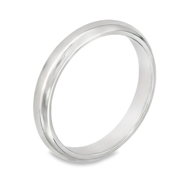 Ladies 9ct White Gold 3mm D-Shape Wedding Ring - 3.1g