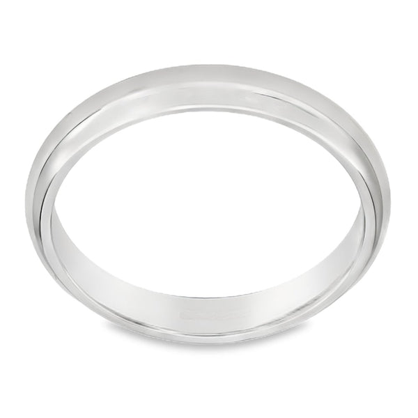 Ladies 9ct White Gold 3mm D-Shape Wedding Ring - 3.1g