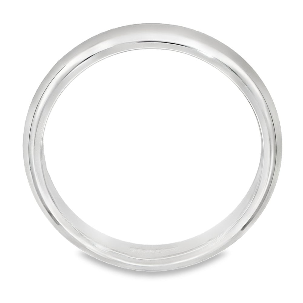 Ladies 9ct White Gold 3mm D-Shape Wedding Ring - 3.1g