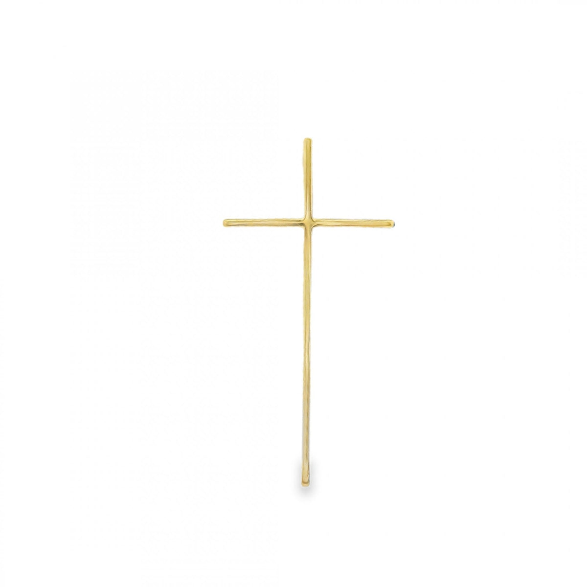 9ct Yellow Gold Thin Cross Pendant - 18x49x4mm - 2.4g