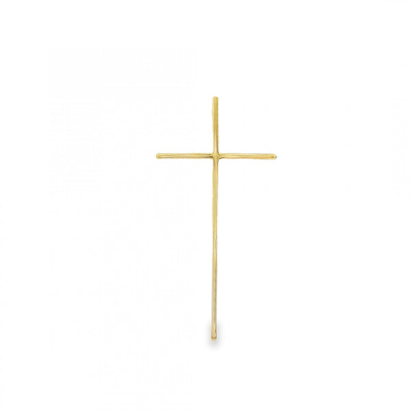 9ct Yellow Gold Thin Cross Pendant - 18x49x4mm - 2.4g