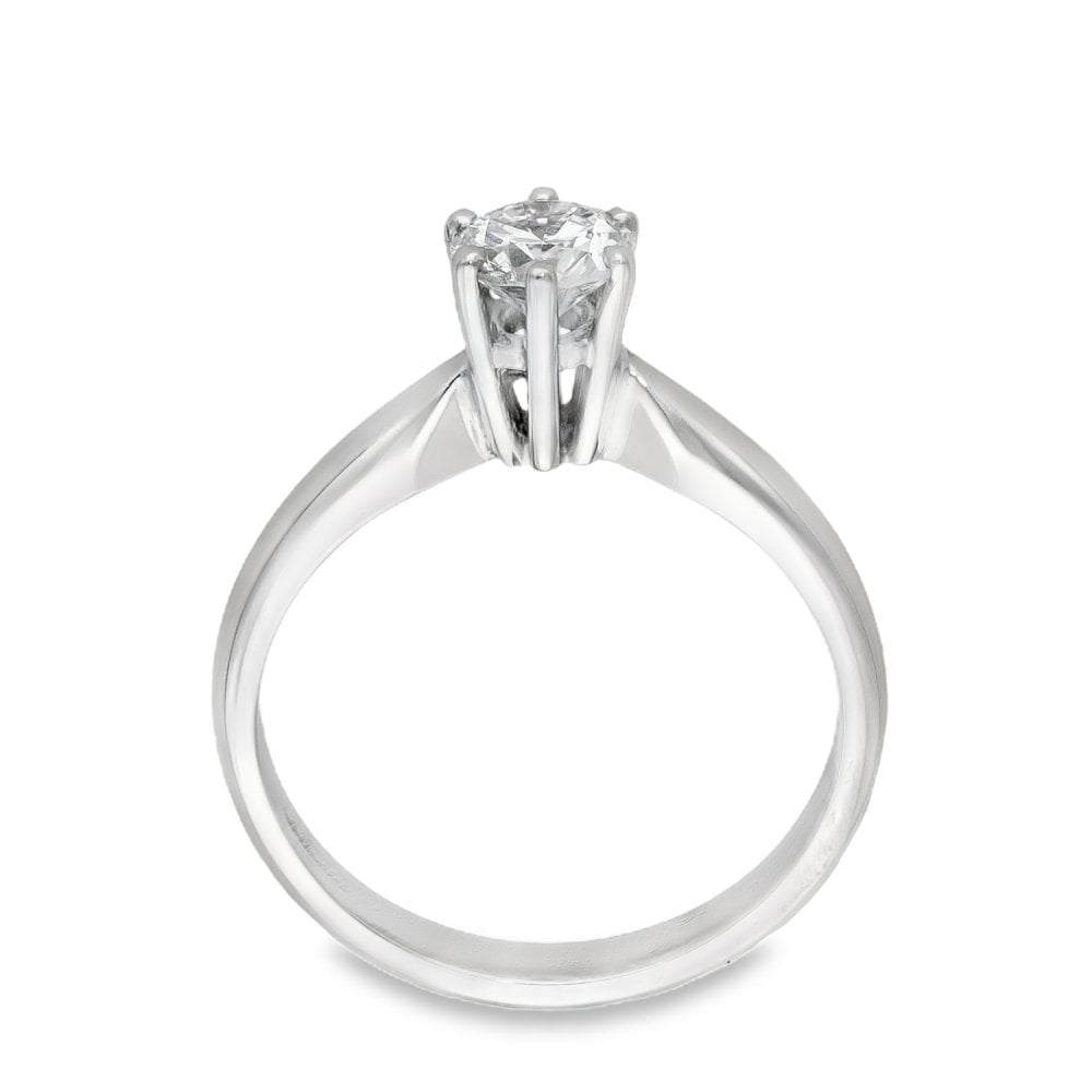 18ct White Gold Diamond Engagement Ring - Size K - 0.51ct