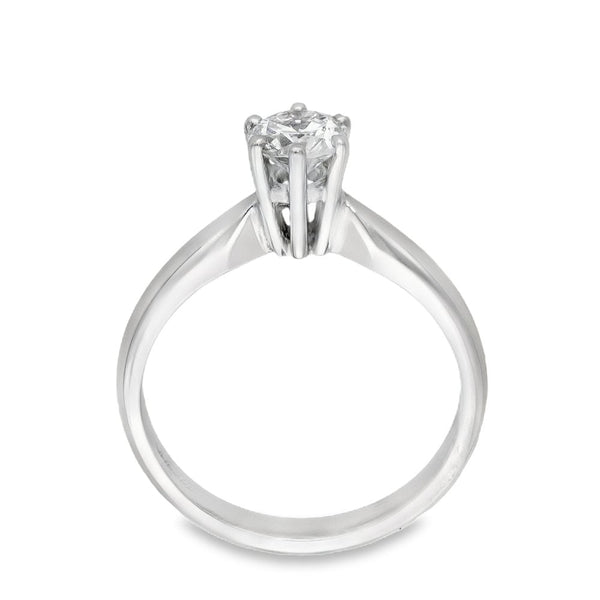 18ct White Gold Diamond Engagement Ring - Size K - 0.51ct