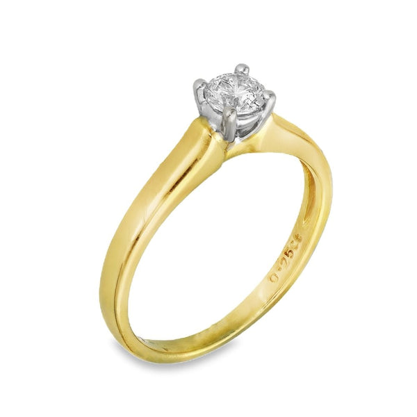 18ct Yellow Gold Diamond Engagement Ring - Size I - 0.25ct