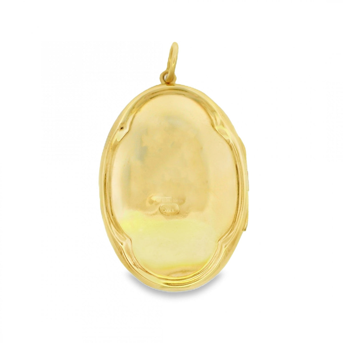 9ct Yellow Gold Feather Engraved Locket - 26x38x5mm - 7.9g