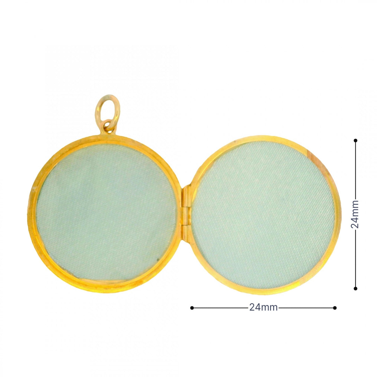Ladies 9ct Yellow Gold Engraved Round Locket - 25x25x5mm - 3.8g