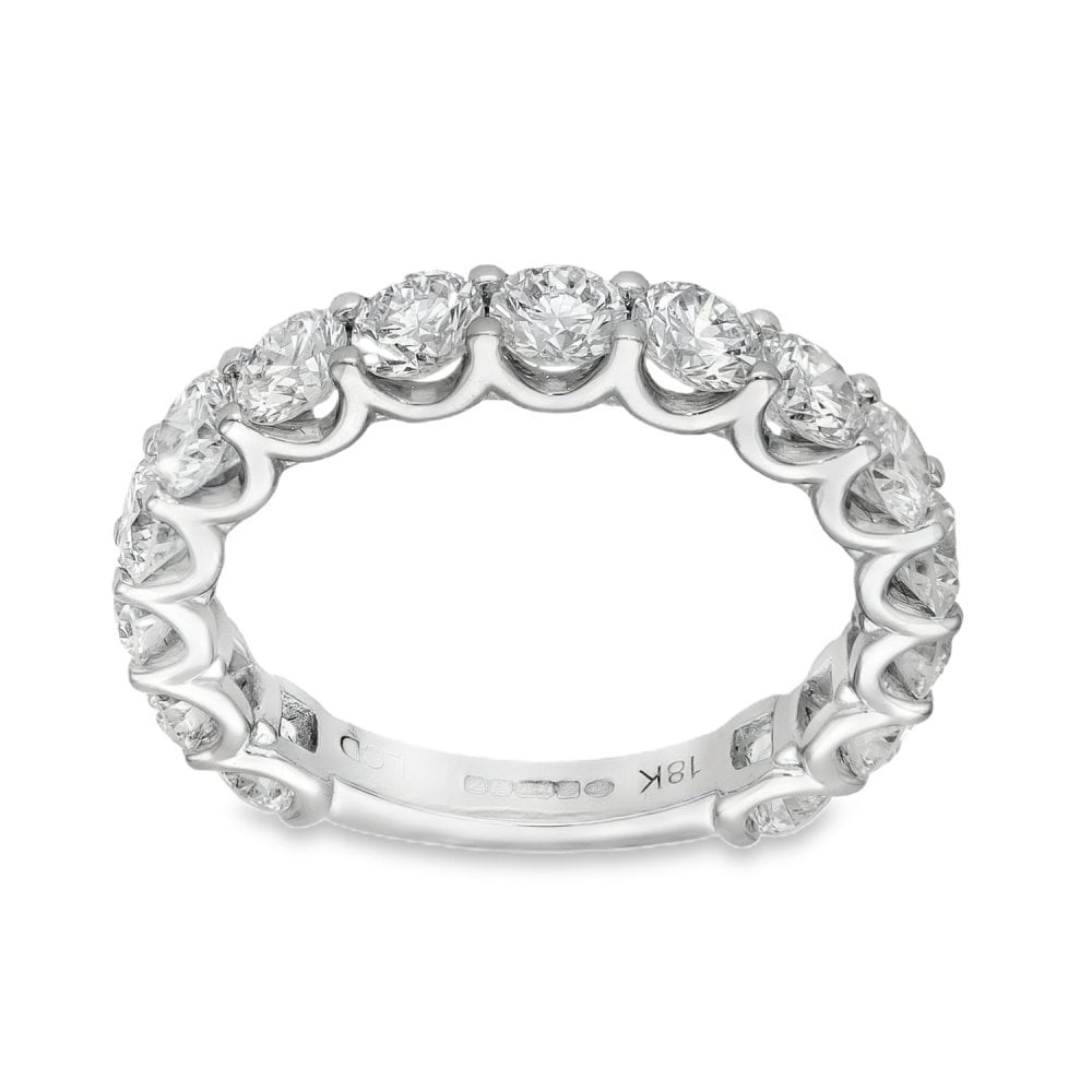 2.40ct White Gold Diamond Eternity Ring - F/VS2