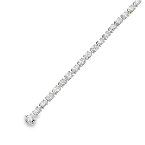 7.00ct White Gold Diamond Tennis Bracelet - F/VS2
