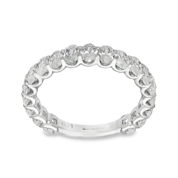 1.90ct White Gold Oval-Cut Diamond Eternity Ring - F/VS2