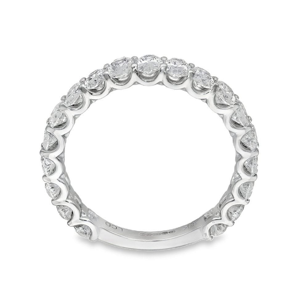 1.90ct White Gold Oval-Cut Diamond Eternity Ring - F/VS2