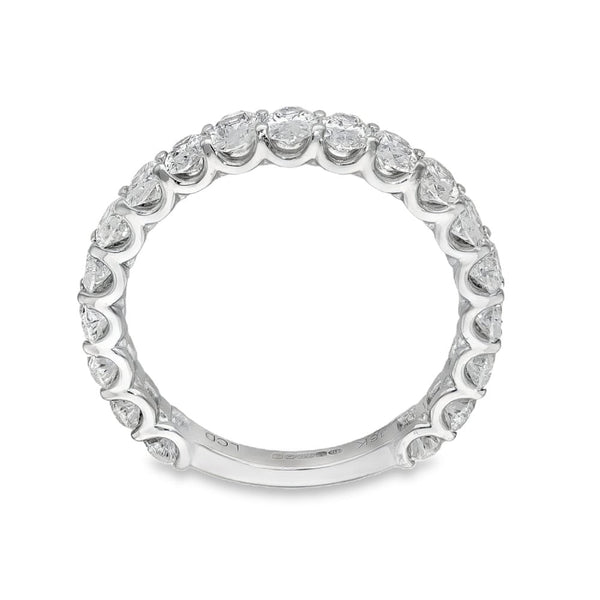 1.90ct White Gold Oval-Cut Diamond Eternity Ring - F/VS2