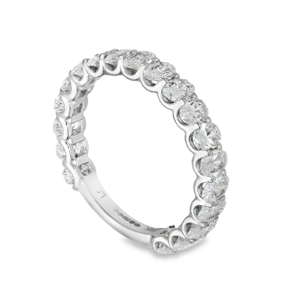 1.90ct White Gold Oval-Cut Diamond Eternity Ring - F/VS2