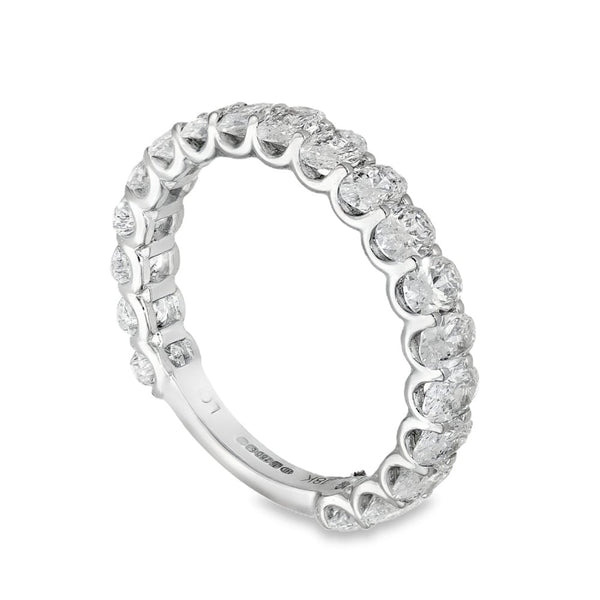 1.90ct White Gold Oval-Cut Diamond Eternity Ring - F/VS2