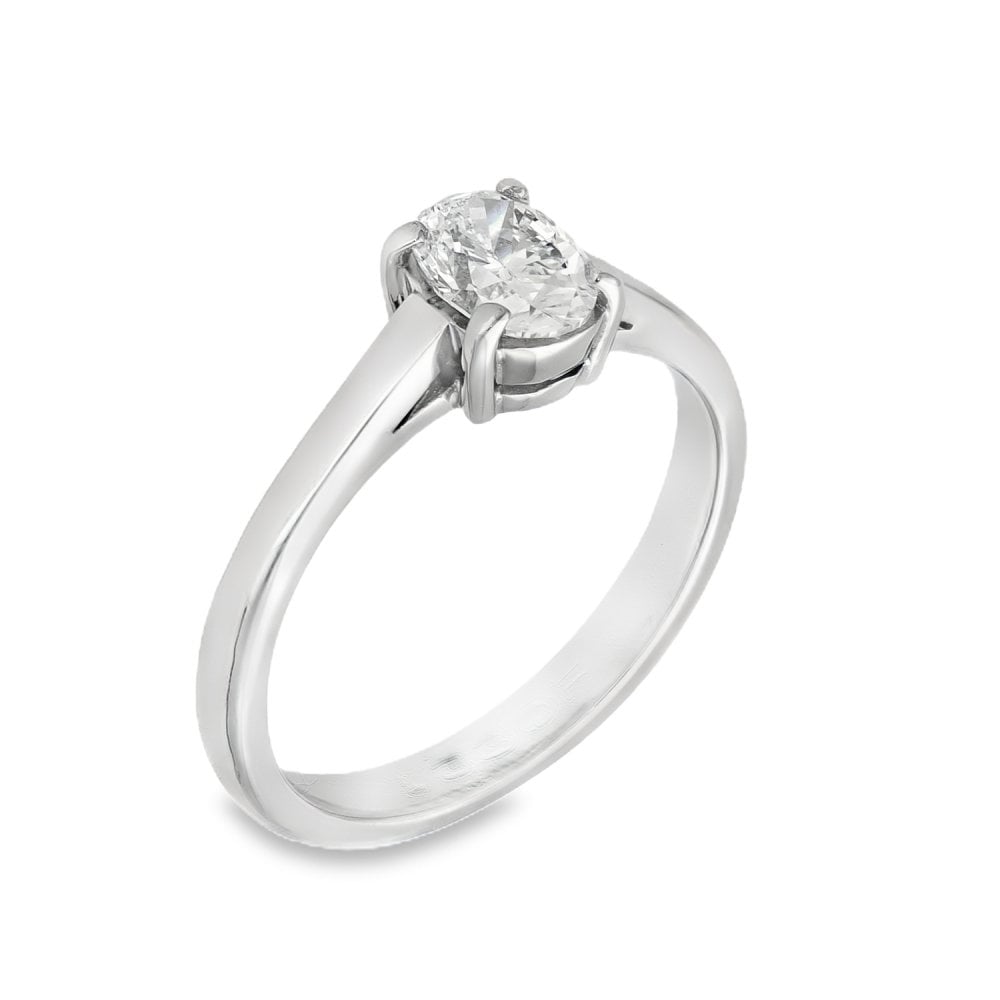 Platinum Diamond Engagement Ring - Size K - 0.60ct