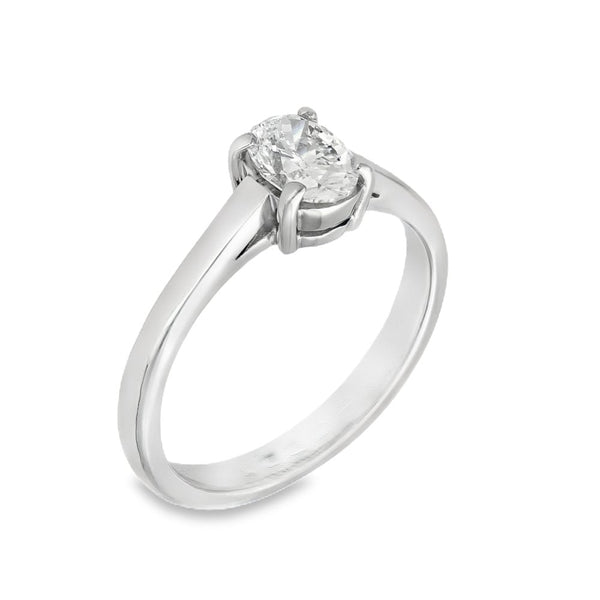 Platinum Diamond Engagement Ring - Size K - 0.60ct