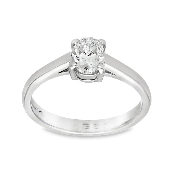 Platinum Diamond Engagement Ring - Size K - 0.60ct