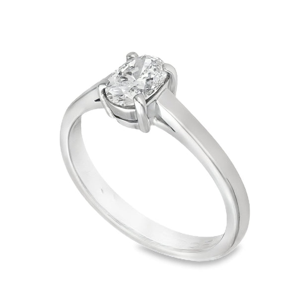 Platinum Diamond Engagement Ring - Size K - 0.60ct