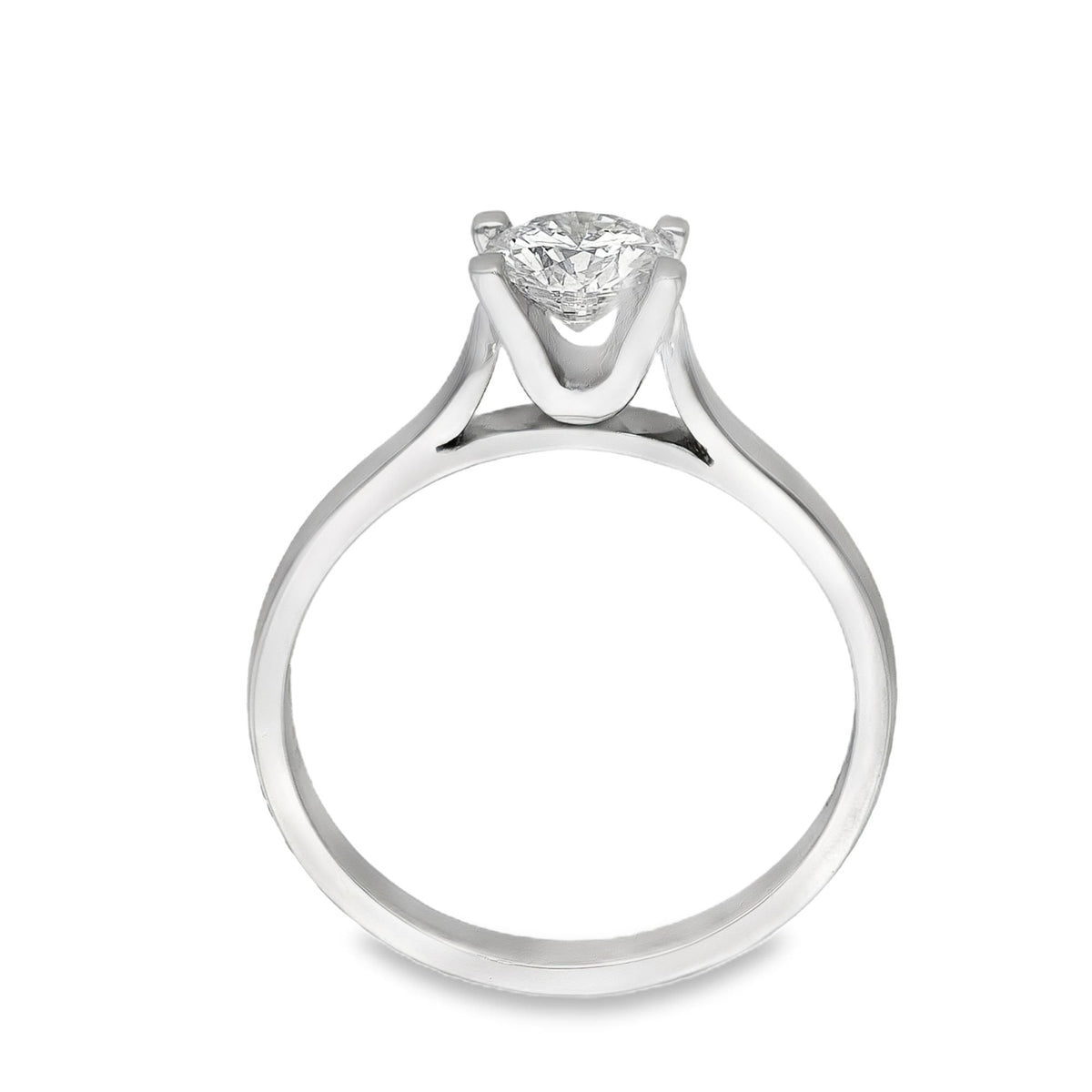 Platinum 0.78ct Diamond Solitaire Engagement Ring - Size O