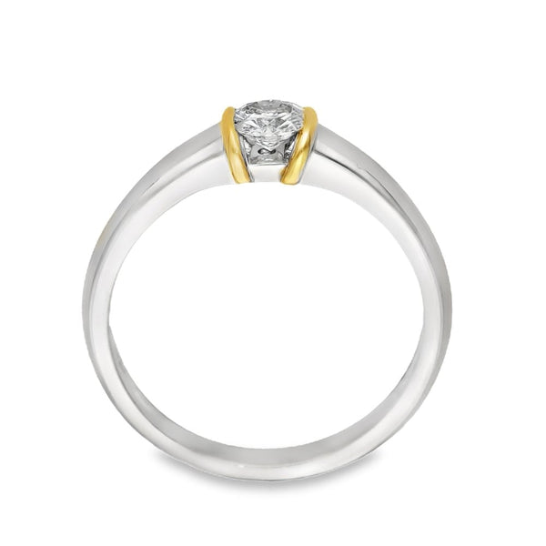 Platinum Diamond Solitaire Engagement Ring - Size N½ - 0.33ct