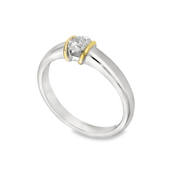 Platinum Diamond Solitaire Engagement Ring - Size N½ - 0.33ct
