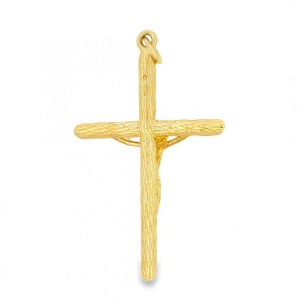 9ct Yellow Gold Crucifix Pendant - 30x48x8mm - 7.2g