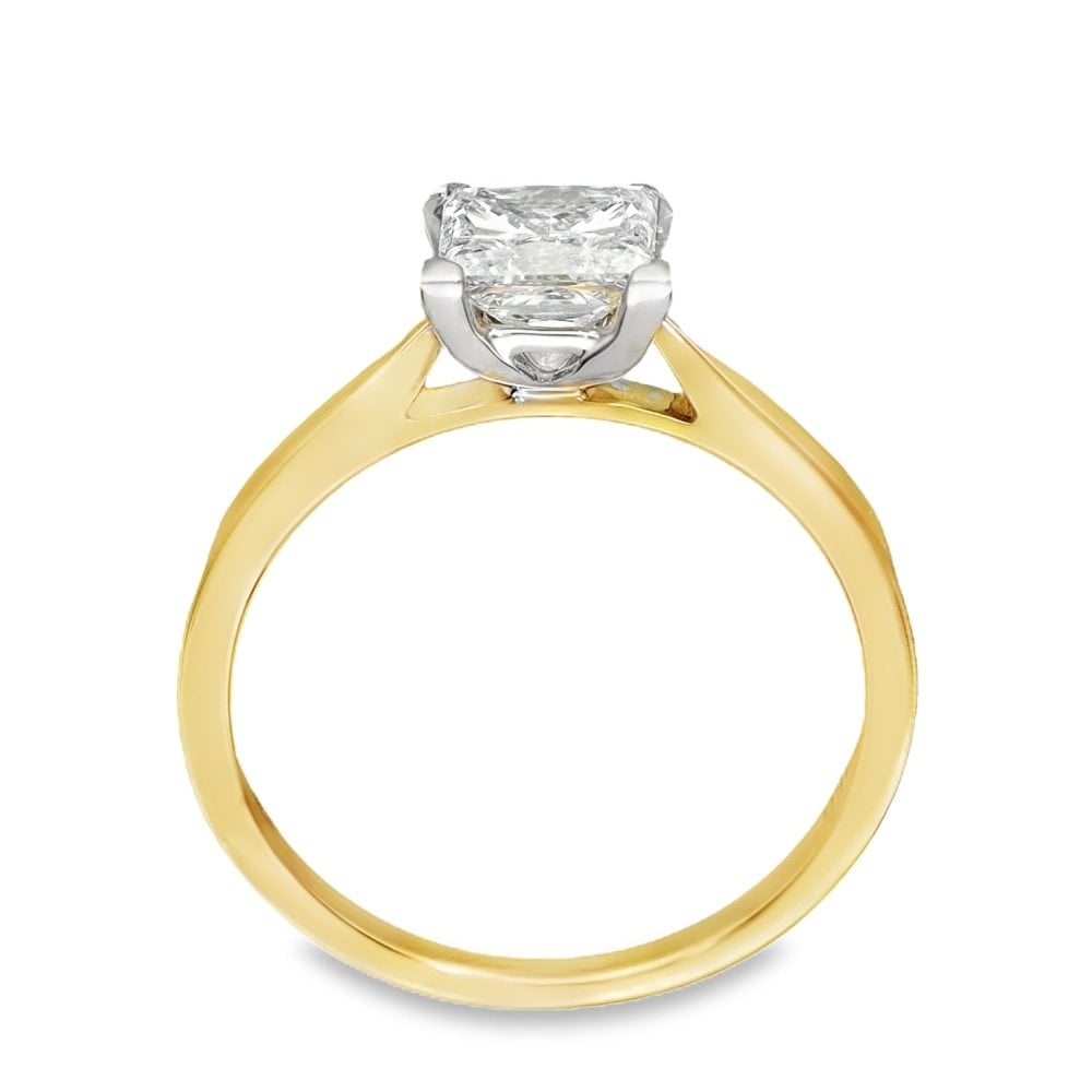 18ct Yellow Gold Princess-Cut Diamond Engagement Ring - 1.06ct