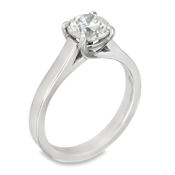 Platinum Diamond Solitaire Engagement Ring - Size M - 1.31ct