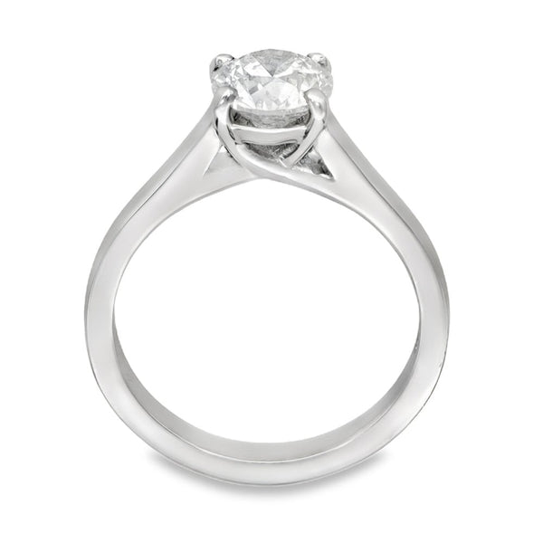 Platinum Diamond Solitaire Engagement Ring - Size M - 1.31ct