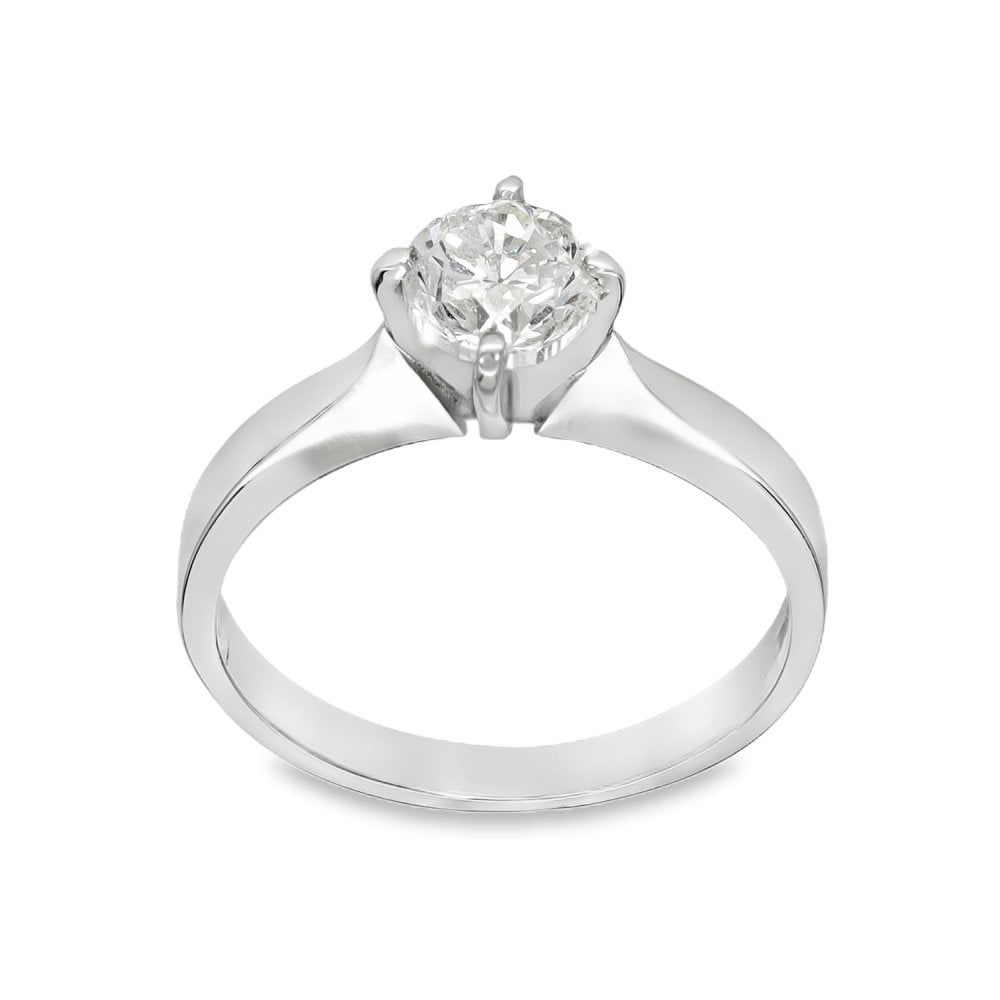 Platinum Diamond Engagement Ring - Size M½ - 1.01ct