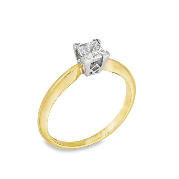18ct Yellow Gold Diamond Engagement Ring - Size I - 0.42ct