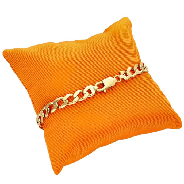 9ct Yellow Gold Flat Curb Bracelet - 9" - 17.1g