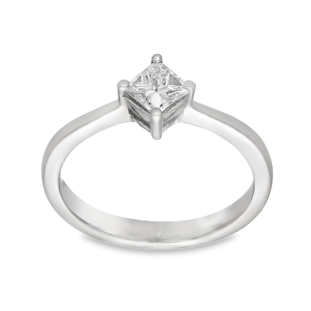Platinum Diamond Solitaire Engagement Ring - Size L - 0.53ct