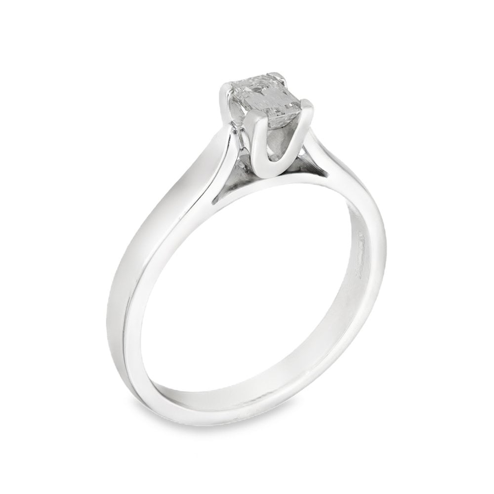Platinum Diamond Solitaire Engagement Ring - Size L - 0.30ct