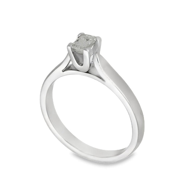 Platinum Diamond Solitaire Engagement Ring - Size L - 0.30ct