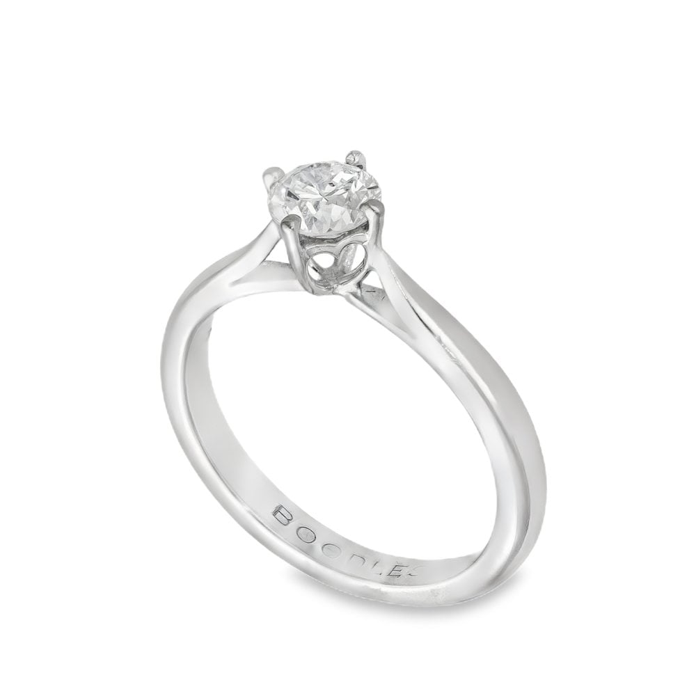 Platinum Diamond Solitaire Engagement Ring - Size I½ - 0.47ct