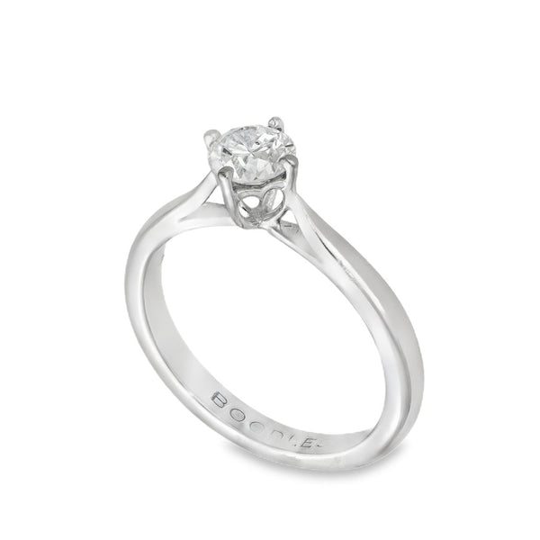 Platinum Diamond Solitaire Engagement Ring - Size I½ - 0.47ct