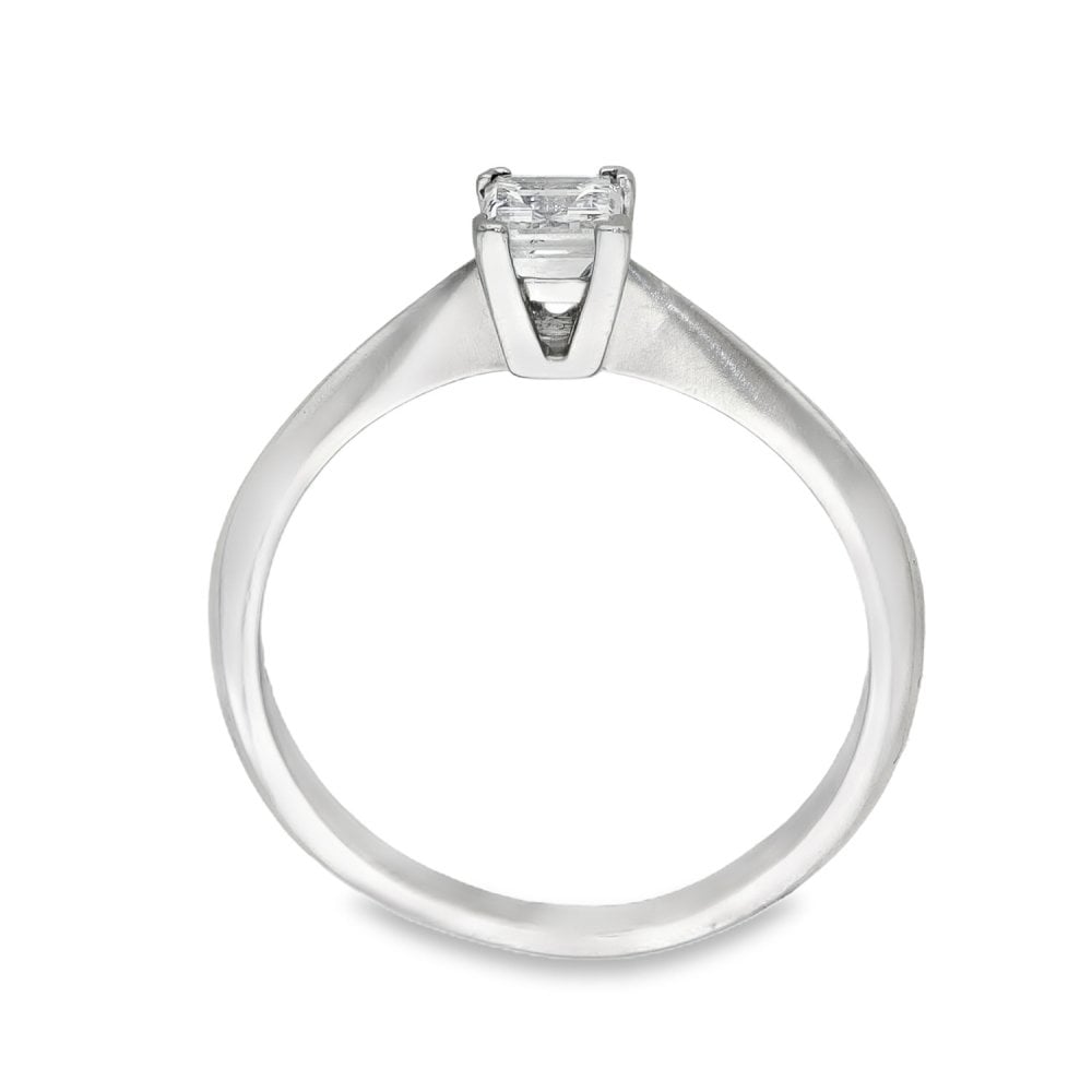 Platinum Diamond Solitaire Engagement Ring - Size L - 0.38ct