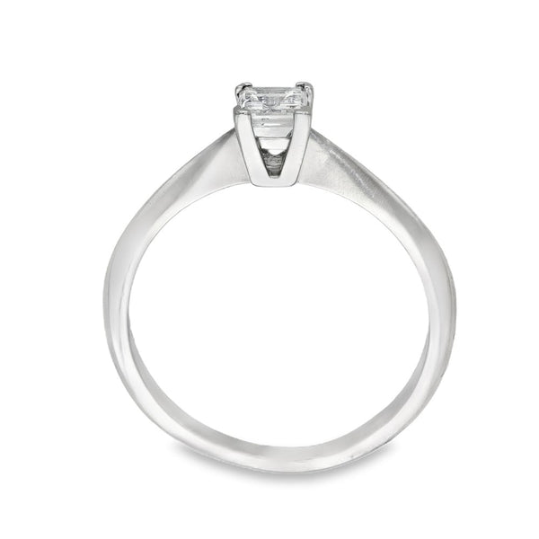 Platinum Diamond Solitaire Engagement Ring - Size L - 0.38ct