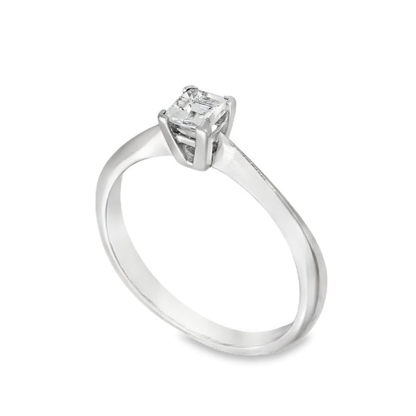 Platinum Diamond Solitaire Engagement Ring - Size L - 0.38ct