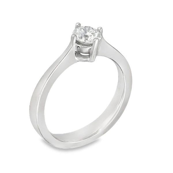 Platinum Diamond Solitaire Engagement Ring - Size K½ - 0.48ct