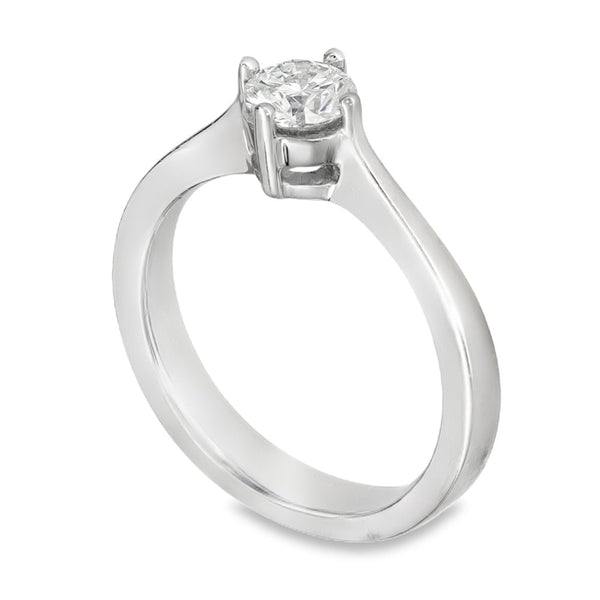 Platinum Diamond Solitaire Engagement Ring - Size K½ - 0.48ct